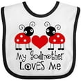 thumbnail image 3 of Inktastic My Godmother Loves Me Boys or Girls Baby Bib, 3 of 4