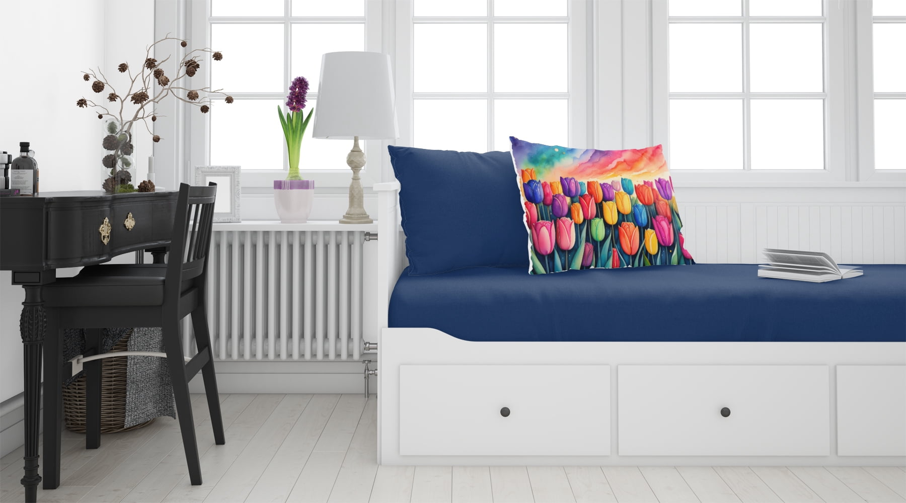Tulips in Color Fabric Standard Pillowcase