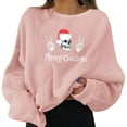 thumbnail image 2 of Sweatshirts for Women Christmas Pullovers Fun Graphiprint Round Neck Long Sleeve Aesthetic Hoodies Top, 2 of 9
