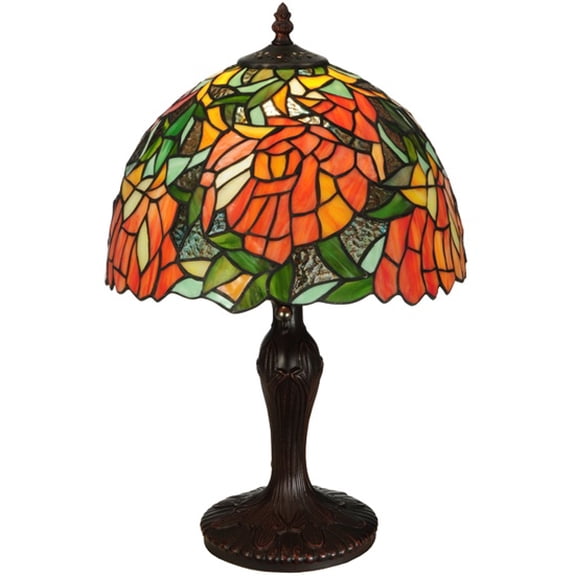 Meyda Tiffany 134533 Lamella 1 Light 18" Tall Hand-Crafted Table Lamp - MultiColor