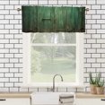 thumbnail image 3 of Rustic Barn Door Kitchen Window Curtain Valance Green Old Wooden Farmhouse Door Window Treatment Valance Curtains for Bathroom 54 by 18 in, 1 Panel, 3 of 6