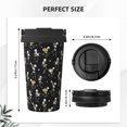 thumbnail image 3 of Uemuo Playing Music Skeletons Print Carry Insulated Coffee Mug, Travel Mug with Hidden Handle, Insulated Coffee Flask, Leak-proof Travel Mug Insulated Mug for Office, 3 of 8