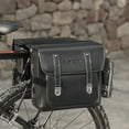 thumbnail image 2 of Retro Leather Rearseat Bag Large Capacity Bike Rear Bag Universal Rack Seats Bags Multifunctional Cycling Storage Side Bag, 2 of 6