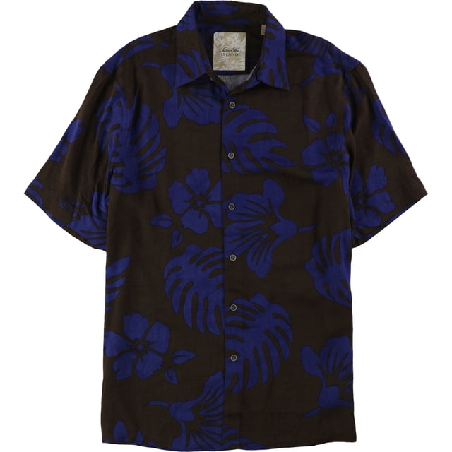 Camisa Tasso Elba de Botones Tropical para Hombre Marrón Mediano
