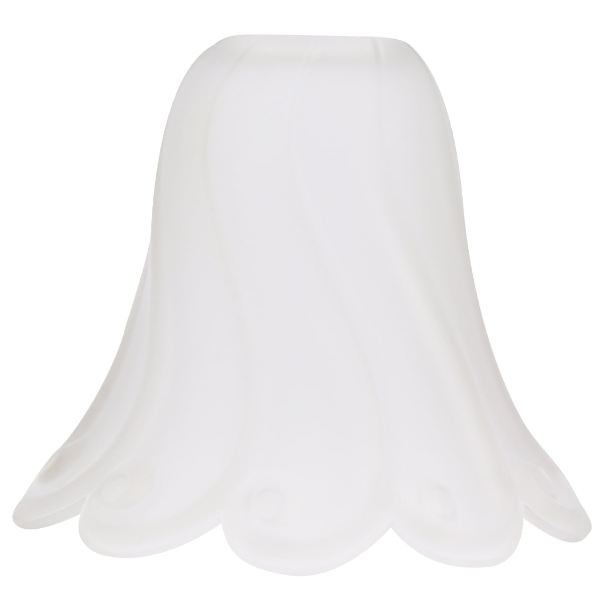 OUNONA Clear Glass Shade Replacements Floral Shape Lampshade White Glass 1Pcs 6.9*6.9in