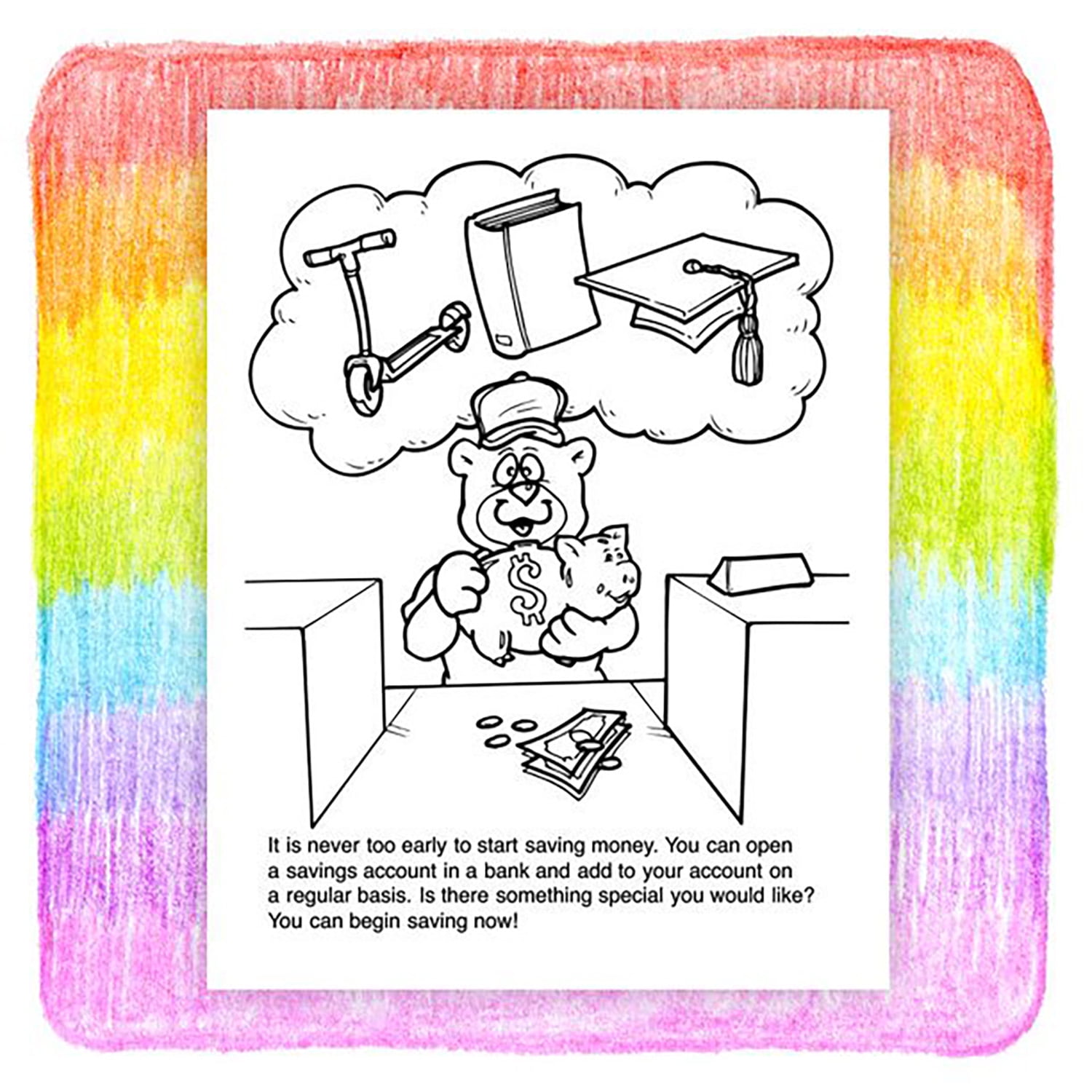 25 Pack - My Favorite Bank Kid's Educational Coloring & Activity Books