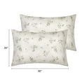 thumbnail image 4 of Unique Bargains 2 pcs Pillowcase for Hair and Skin Soft Cotton Floral Pillow Cases Beige, 4 of 7