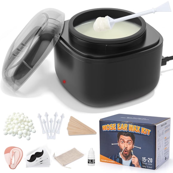 Kit de cera nasal AUZEAL para hombre con 100 g de cera, 40 barras y más