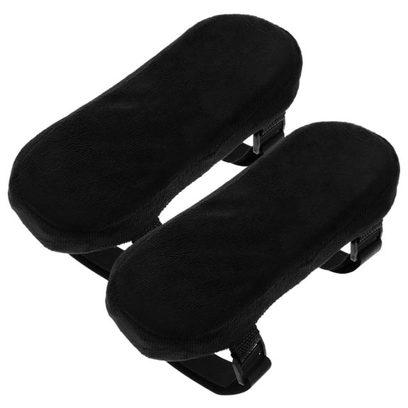 HOOWIFFY Arm Rest Pads for Office and Gaming Chairs, Black, 2 Pieces, Comfortable and Easy to Install