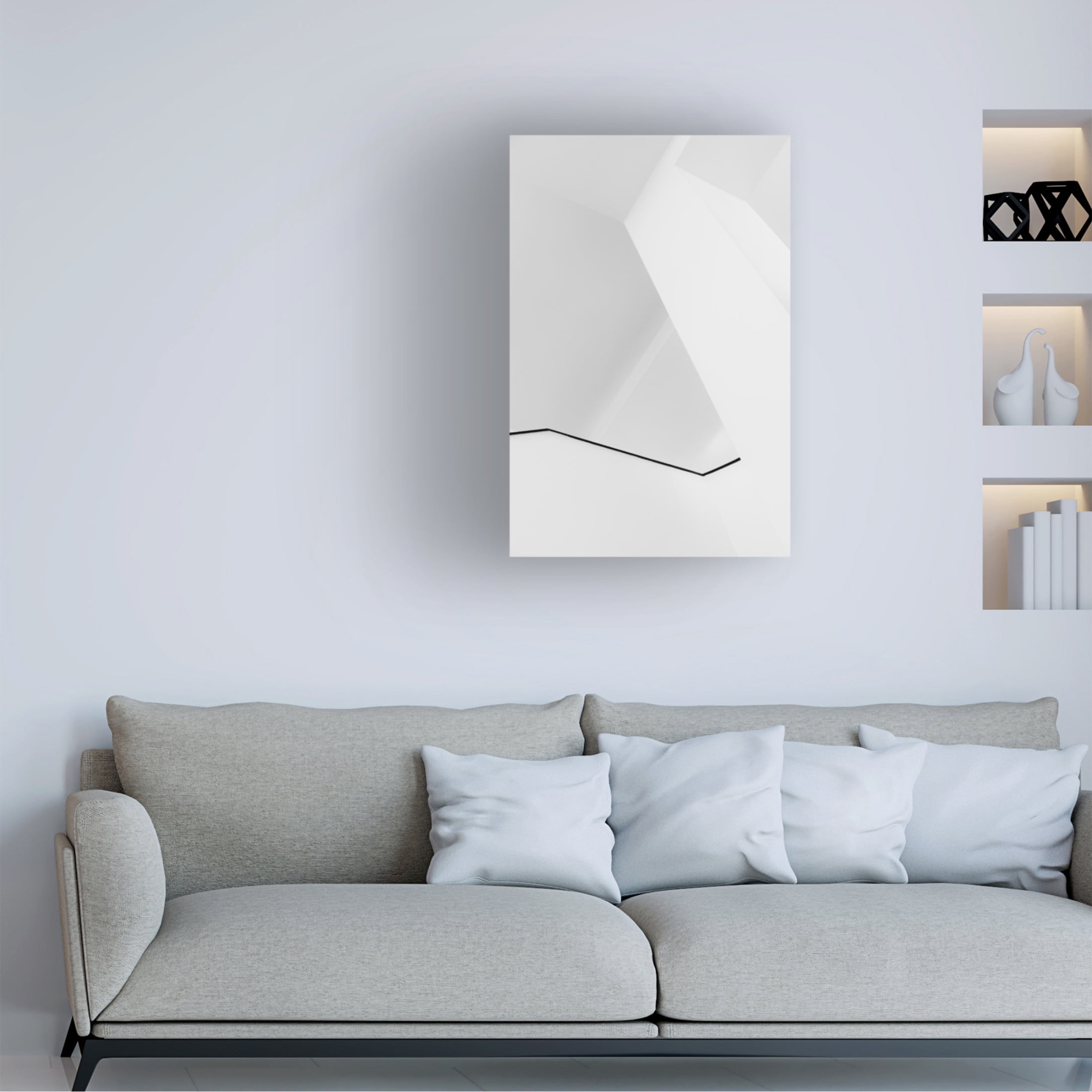 Canvas Wall Art - Greetje van Son 'Stairwell In High Key' Wall Art for Living Room, Bedroom, or Office D?cor by Trademark Fine Art - 12 x 19 Inches