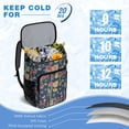 thumbnail image 6 of Aesthetic Floral Retro Botanical Garden Print Backpack Cooler - 20L High Capacity for Picnics and Outdoors, 6 of 6
