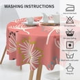 thumbnail image 6 of XMXT Waterproof Table Cloth, Pink Dandelion Print Polyester Round Tablecloth for Dining Room Party Decor Tablecloths, 60 inches, 6 of 8