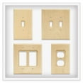 thumbnail image 3 of Franklin Brass Wood Square (3-Pack) Decorative Light Switch Cover Wall Plates Unfinished Wood 1-Gang Wall Plate Toggle Plate Guards Electrical Outlet Guard W10393V-UN-C, 3 of 7