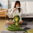 thumbnail image 3 of Simulation 3d Cobra Serpent Reptile Cobra Python Peluche Animal Crossing Poupée en Peluche Décoration Cadeau Enfant Poupée Réconfortante Q0727, 3 of 7