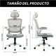 thumbnail image 3 of Silla de Oficina Ergonómica HOMEMAKE FURNITURE Color Gris Moderno, 3 of 5