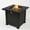 Black, variant on Topcobe Premium Outdoor Fire Pit, 50000 BTU Propane Gas Powered Fire Table for Patio, Deck, Garden & Backyard - Black Square Steel Design