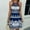 Blue, variant on Women Summer Dresses Casual Boho Floral Halter Neck A-line Cutout Dress Beach Vacation Sundresses with Pockets