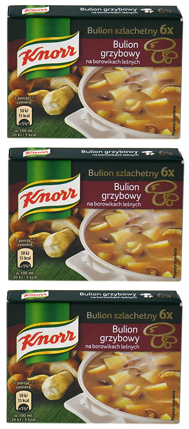 Knorr Bulion Grzybowy Na Borowikach Lesnych Mushroom Bouillon 60G (3-Pack)