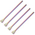 thumbnail image 3 of 4 Pcs Pailles en Acier Inoxydable Créatives Réutilisables pour Boissons Glacées Cocktail (Coloré), 3 of 5