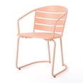 thumbnail image 3 of Monica Bistro Set with Table and 2 Chairs, Pink Metal Patio Furniture Set for Garden Balcony Porch Deck, Outdoor Dining Seating Set of 3, 3 of 7