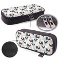 thumbnail image 4 of Lsque Cool Chicken Printed Big Capacity PU Leather Pencil Case Large Pencil Pouch Stationery Pen Bag Pencil Holder for Teen, 4 of 6