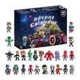 thumbnail image 2 of Calendario de Adviento de Marvel para niños, 24 piezas, figuras de Anime de Los Vengadores, Spider-Man, Iron Man, Hulk, Kawaii, Disney, juguetes para niños, caja de regalo de Navidad, 2 of 4