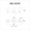 thumbnail image 2 of Dainolite  Abii 3 Light Transitional Matte Black Luxury vanity lights  Modern Bathroom Vanity Light  LED Compatible, 2 of 4