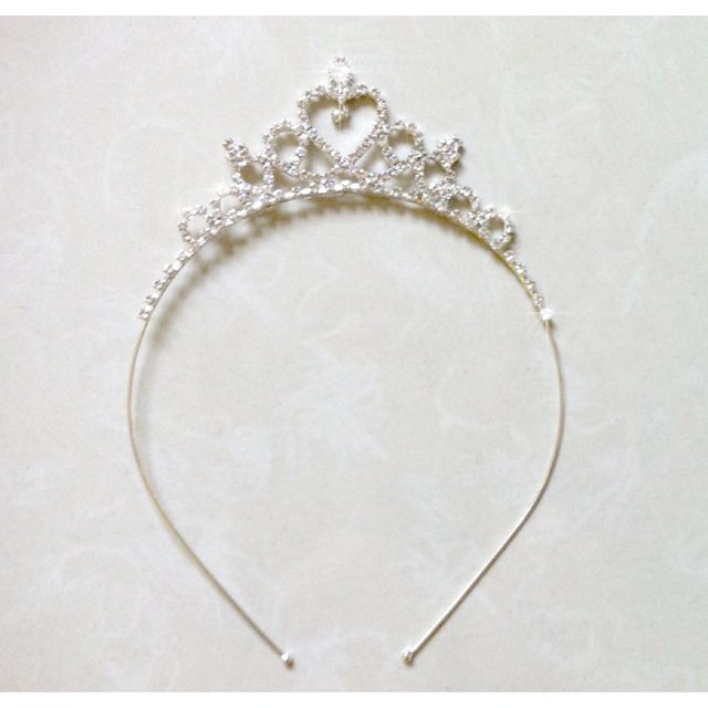 Tiara de princesa con diamantes de imitación para niños, accesorios de cumpleaños para niñas, corona de cristal nupcial, Tiara, joyería para el cabello de boda JM