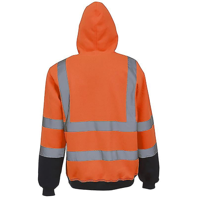 Men Hi Vis Viz High Visibility Safety Work Hooded Hoodie Pullover Sweatshirt Walmart