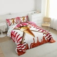 thumbnail image 3 of Castle Fairy Boys Girls Sport Baseball 3 Pieces Queen Comforter Set,Ice Cream Cone Ultra Soft Bedding Sets,Abstract Dessert Splash Bedding Comforter Set Breathable,Breathable Home Decor,Reversible, 3 of 8