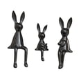 thumbnail image 3 of Conjunto de 3 figuras de conejos, figura de conejos, figuras de animales, escultura moderna como decoración para estanterías y armarios de, 3 of 9