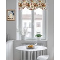 thumbnail image 5 of Hello Summer Tie Up Valances Curtain, Adjustable Kitchen Tropical Plants Straw Hat Linen Texture Valances for Windows Decor, Rod Pocket Short Curtains Set for Bedroom/Bathroom, 60"x18", 5 of 8