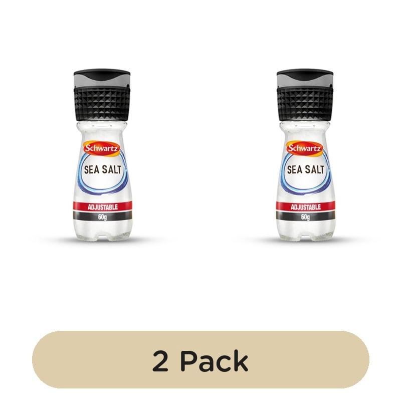 Schwartz Adjustable Grinder Salt 60g, British Import (Pack of 2)
