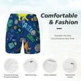 thumbnail image 5 of Gaeub Dinosaur In Space Mens Swim Trunks Stretch Beach Shorts Quick Dry for Men Swim Shorts Swimwear with Pockets- X-Large, 5 of 9