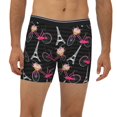 thumbnail image 2 of Men'S Boxer Briefs, Flower Tower Bike Soft And Breathable Mens Underwear Boxer Briefs With Widen Waist, 2 of 2