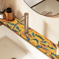 thumbnail image 2 of Yayeee Faucet Mat for Kitchen Sink 30" Diatomite Long Splash Guard Pad, Yellow Sardines Pattern, 2 Pack, 2 of 7
