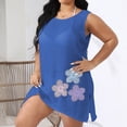 thumbnail image 5 of BOBOGOJP Bathing Suit Cover Up for Women Summer Dress Swimsuit Coverup Short Sleeve Beach Vacation Swimwear Blue for Size XXL, 5 of 7