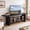 Black, variant on Fnova 71" Solid Wood TV Stand for 55/65/75/85" TV, 2-Tier Media Console Wood Entertainment Center for Living Room, Brown