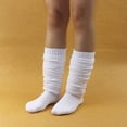 thumbnail image 6 of 1 Pair Slouch Socks Solid Color Breathable Polyester Women Calf Stockings for Cosplay, 6 of 8