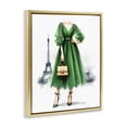 thumbnail image 3 of Stupell Industries Art Deco Parisian Green Dress Gold Floating Frame Canvas Art, 25 x 31, by Amanda Greenwood, 3 of 8