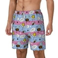 thumbnail image 2 of Balery Bees And Daisies Striped Mens Swim Trunks Swim Shorts for Men Quick Dry Inseam Beach Shorts with Compression Liner Pocket-Medium, 2 of 9