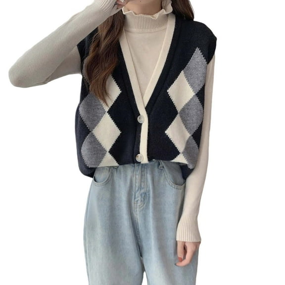 Oversized Cardigans Women Knitted Vest Top Open Front With Pattern Layering Casual For Versatile Style Work Cardians