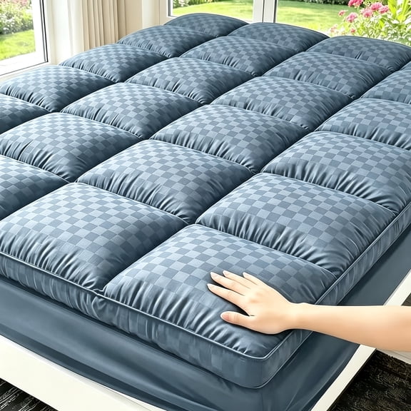 Mattress Topper, Made With Quilting Technology Soft Mattress Cover, Machine Washable,Deep Pockets (8-12 Inches) - High-strength Support
