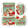 thumbnail image 2 of LUODU Home Decoration Christmas Digital Printing Polyester Santa Shower Curtain Set of Four, 2 of 5