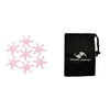 Darice Beads Starflake Beads Translucent Pink 18mm 500Pc (1 Pack) 06107 7 T16 bundled with 1 Artsiga Crafts Small Bag