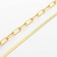 thumbnail image 5 of Link Layered Necklace Gold Layering Paperclip Chain Choker for Women, 5 of 5