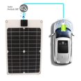 thumbnail image 4 of Solar Panel Kit 15W Dual Output Waterproof Monocrystalline Solar Battery Charger Panel for Car Boat Trailer RV 5V 12V White, 4 of 5