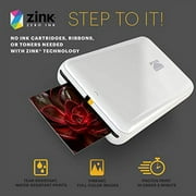 Zink Kodak Step Wireless Mobile Photo Printer Compatible with iOS & Android, NFC & Bluetooth - White