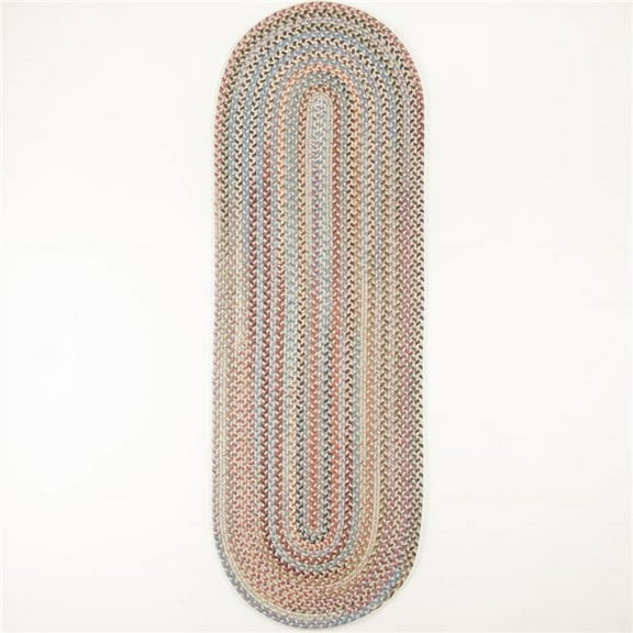 Rhody Rug BH87R024X120 2 x 10 ft. Bar Harbor Graphite Runner Rug, Multi Color