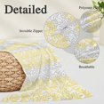 thumbnail image 3 of Yellow Grey Botanical Queen Pillow Covers, Pastoral Spring Summer Leaf Soft Breathable Throw Pillow Cases with Invisible Zipper, Decorative Pillowcase Pillows Protectors for Sofa Bed Chair 20"x30", 3 of 9